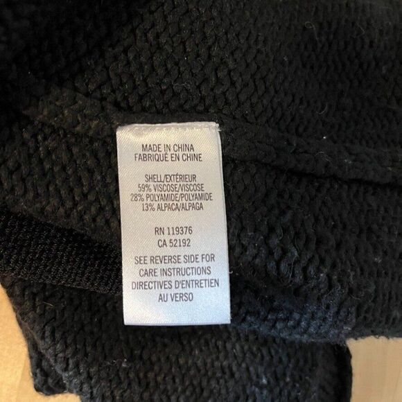 Helmut Lang Womens Black Alpaca Blend Oversized Turtleneck Lightweight Sweater - Picture 9 of 9